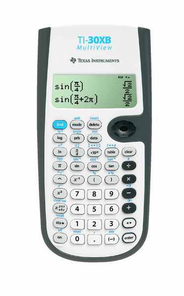 Texas Instruments TI-30XB MultiView Tasche Wissenschaftlicher Taschenrechner Grau, Weiß