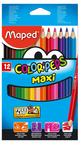 Maped Color'Peps Maxi Мульти 12шт цветной карандаш