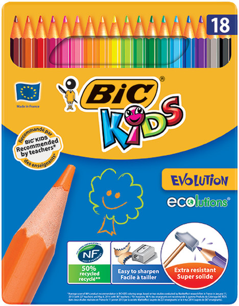 BIC Ecolutions Evolution Мульти 18шт цветной карандаш