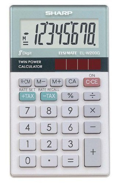 Sharp EL-W200G Tasche Einfacher Taschenrechner