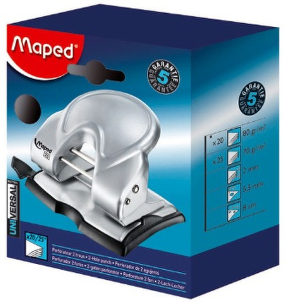 Maped 562000 25sheets Black,Silver hole punch