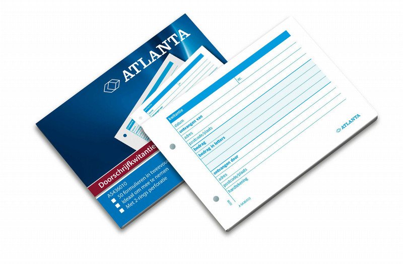 Atlanta A6, 50 x 2 A6 accounting form/book