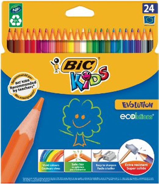 BIC Kids Evolution Мульти 24шт цветной карандаш