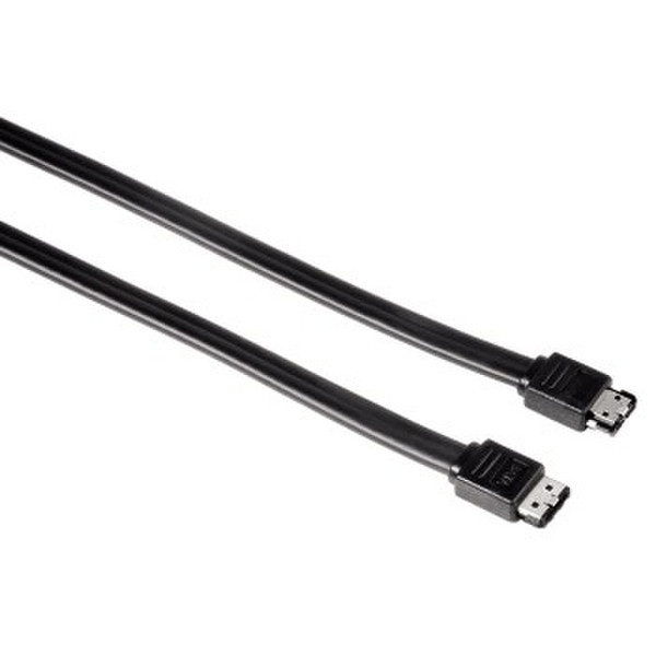 Hama eSATA II Data Cable, external, 0.60 m 0.6m Schwarz SATA-Kabel