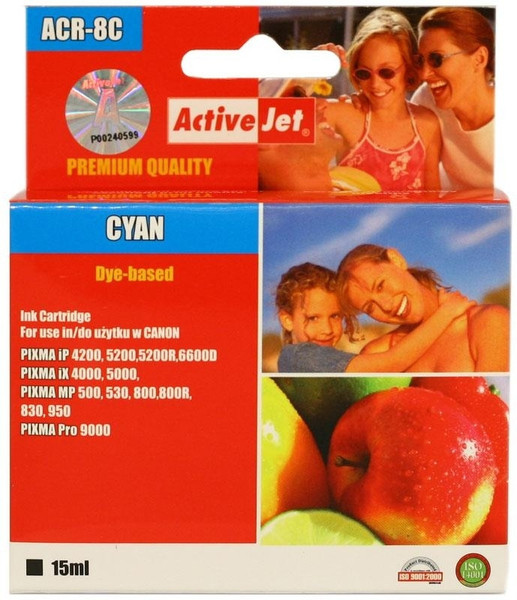 ActiveJet ACR-8C Cyan ink cartridge