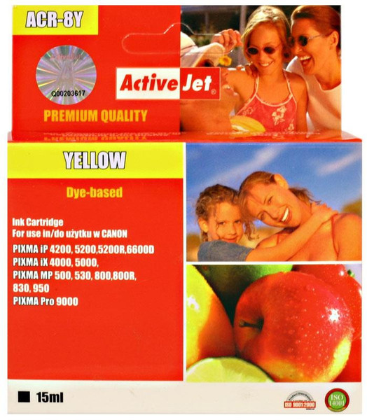 ActiveJet ACR-8Y yellow ink cartridge