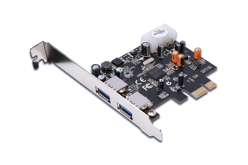 Digitus USB 3.0 PCI Express Card, 2-Port USB 3.0 интерфейсная карта/адаптер