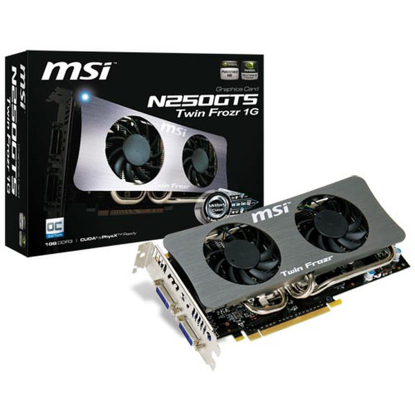 MSI Geforce 250 GTS Twin Frozr 1GB DDR3 1ГБ GDDR3