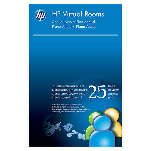 HP Virtual Rooms (up to 25 people in one meeting) License