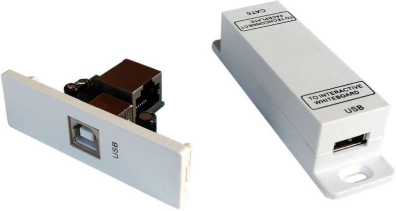 Vision TC2-USBTP USB-B RJ-45 White cable interface/gender adapter