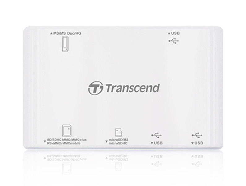 Transcend USB Card Reader USB 2.0 Weiß Kartenleser
