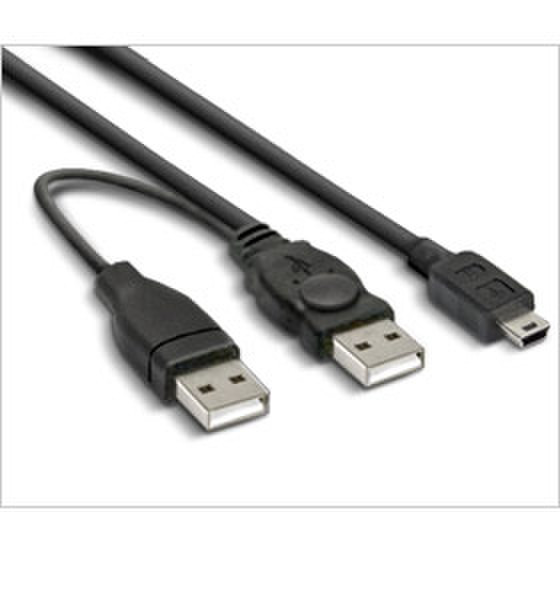 LaCie USB Y-Cable Mini-USB B USB A Черный кабель USB