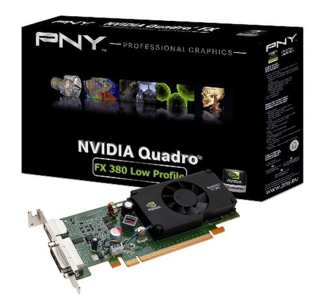 PNY VCQFX380LP-PB GDDR3 graphics card