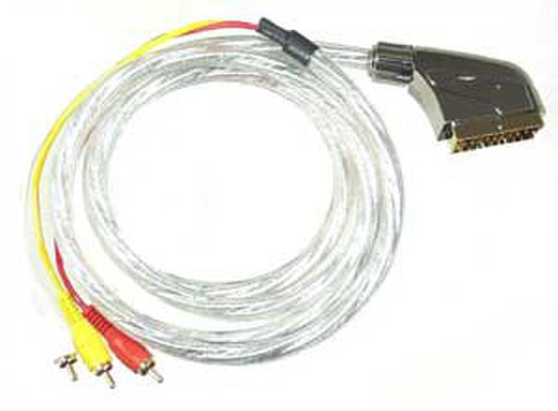 Eagle 31339153 2м SCART (21-pin) 3 x RCA адаптер для видео кабеля