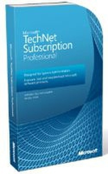 Microsoft TechNet Subscription Professional with Media 2010, EN