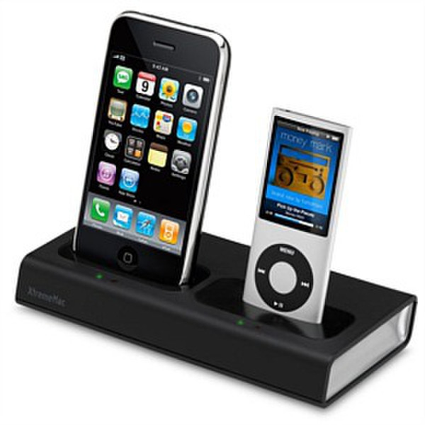 XtremeMac InCharge Duo for iPhone/iPod Для помещений Черный зарядное для мобильных устройств