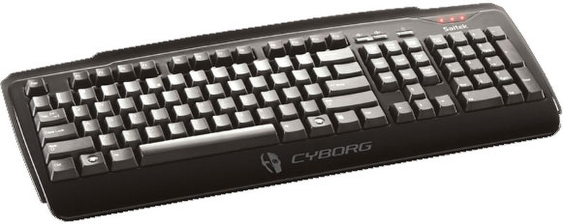 Saitek Cyborg V.1 USB QWERTY Черный клавиатура