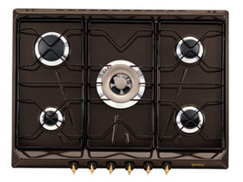 Smeg SRV876D6 Встроенный Gas hob Черный плита