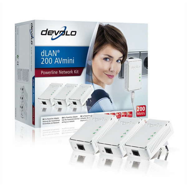 Devolo dLAN 200 AVmini Network Kit 200Mbit/s Netzwerkkarte