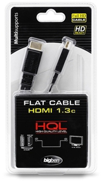 Bigben Interactive HDMI 1.3c Flat Cable 1.4m HDMI HDMI Schwarz HDMI-Kabel