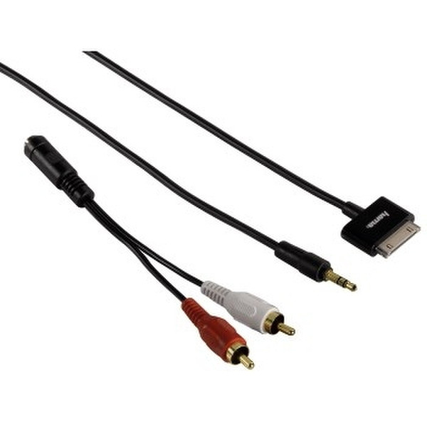 Hama Audio Cable, iPod plug - 3.5 mm jack plug Black mobile phone cable