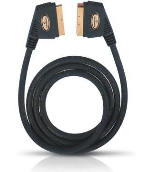 OEHLBACH Scart cable NON INTERFERENCE, 1m 1m SCART (21-pin) SCART (21-pin) Schwarz SCART-Kabel