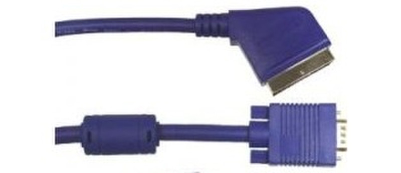 Eagle Scart / VGA 10.0m 10m SCART (21-pin) VGA (D-Sub) Blau