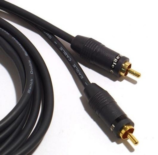 Eagle Switch mono sub 12.0m 12m RCA RCA Schwarz Audio-Kabel