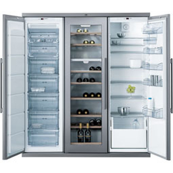 AEG S-75888-KG freestanding Stainless steel side-by-side refrigerator