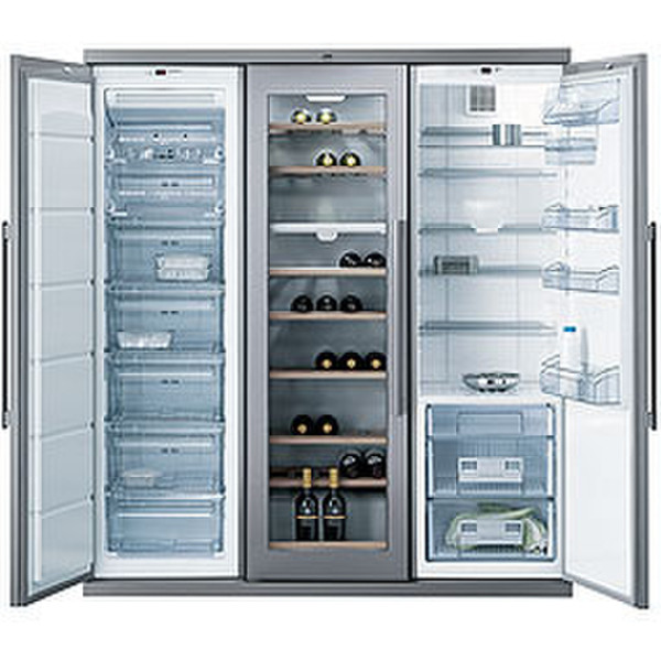 AEG S-76788-KG freestanding Stainless steel side-by-side refrigerator