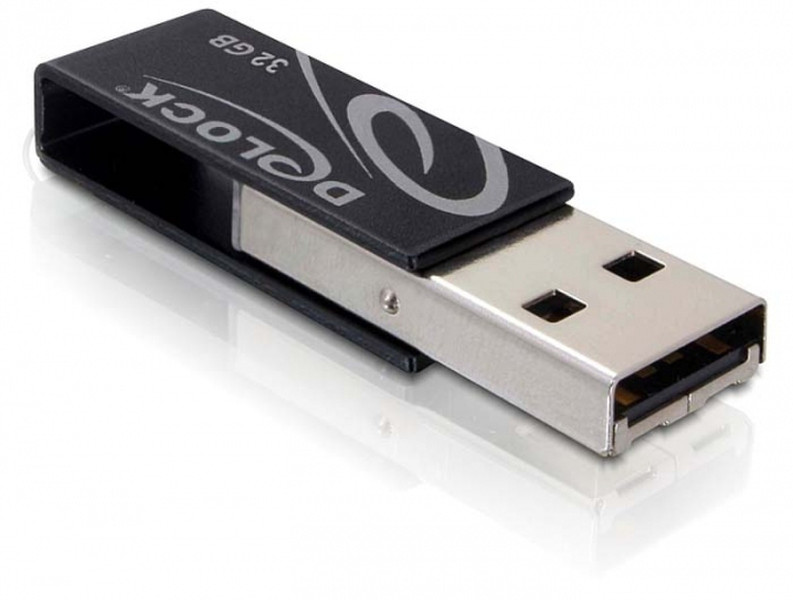 DeLOCK 32GB Mini Stick 32ГБ USB 2.0 Тип -A Черный USB флеш накопитель