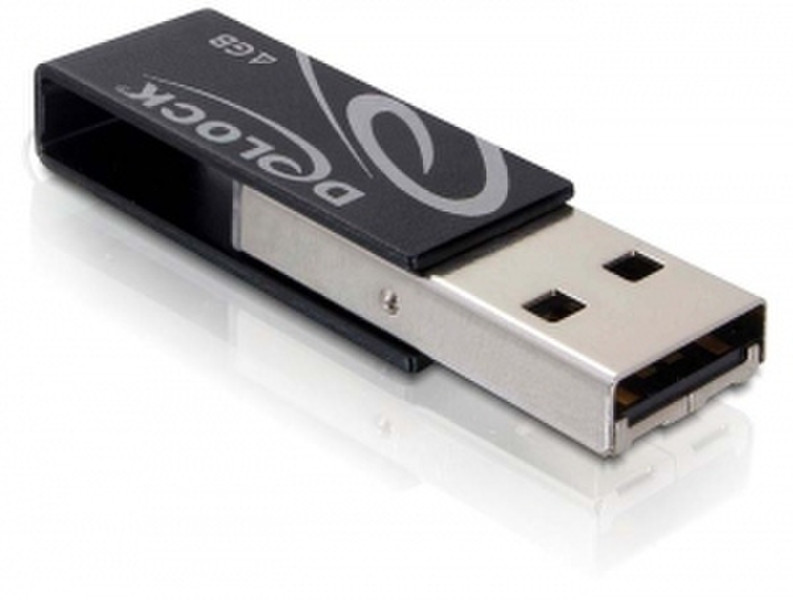 DeLOCK 4GB USB 2.0 Mini Memory stick 4GB USB 2.0 Typ A Schwarz USB-Stick
