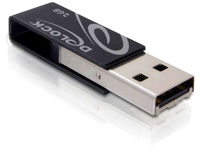 DeLOCK 2GB Mini Stick 2ГБ USB 2.0 Тип -A Черный USB флеш накопитель