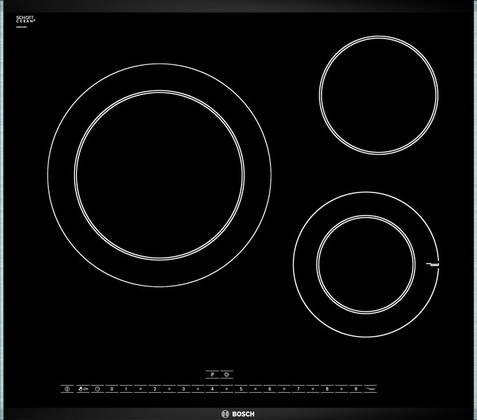 Bosch PKK675N24E Eingebaut Ceramic hob Schwarz Kochfeld