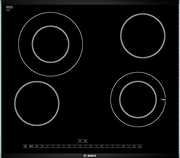 Bosch PKG675N24E Встроенный Ceramic hob Черный плита