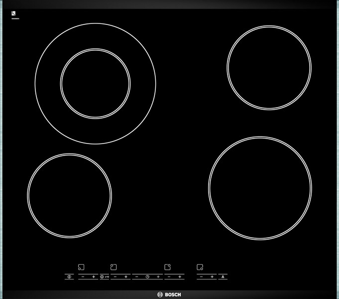 Bosch PKF675T14E Eingebaut Ceramic hob Schwarz Kochfeld