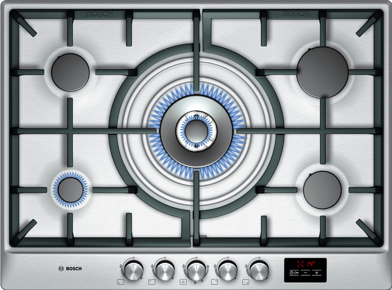 Bosch PCR715T90E built-in Gas hob Silver hob