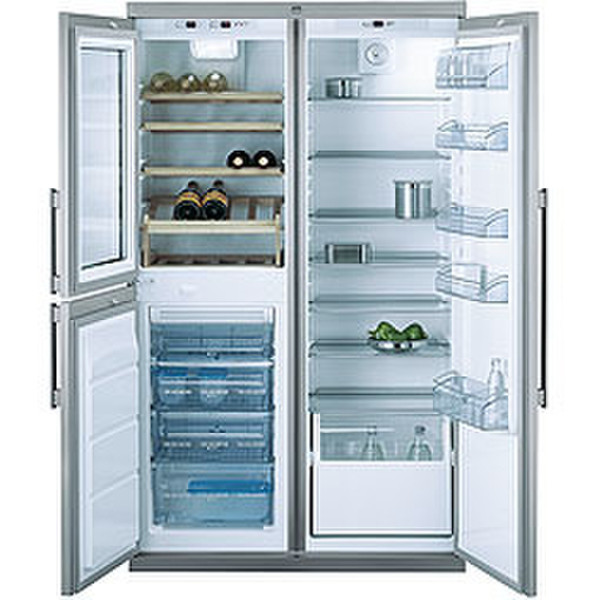 AEG S-75598-KG freestanding Stainless steel side-by-side refrigerator