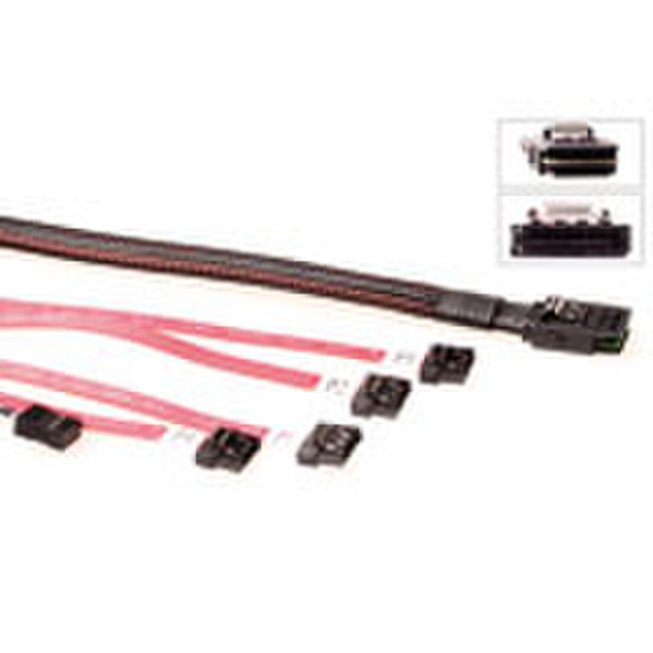 Advanced Cable Technology Mini SAS 36 - 4x Mini SATA7F + 8 Pins Housing