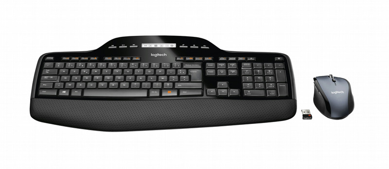 Logitech MK710 Беспроводной RF QWERTY Международный Северное море Черный клавиатура