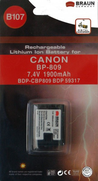Braun B107 BDP-CBP809 Lithium-Ion (Li-Ion) 1900mAh 7.4V rechargeable battery