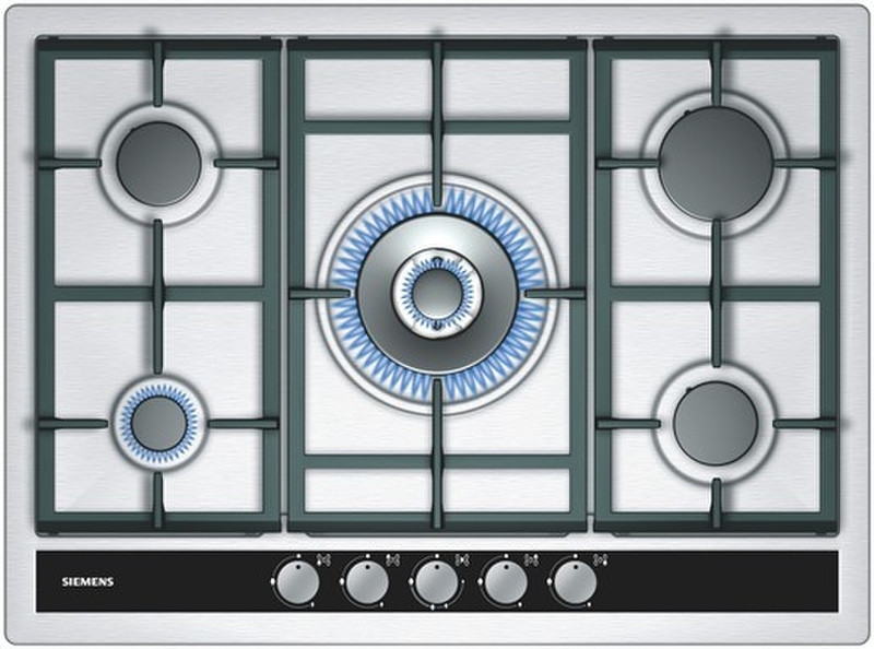 Siemens EC745RB90E Встроенный Gas hob Черный, Нержавеющая сталь плита