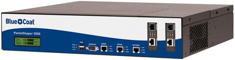 Blue Coat PacketShaper 3500 , Monitoring, No Shaping, 1024 Classes шлюз / контроллер