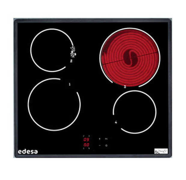 Edesa ROMAN-VT140LB Eingebaut Ceramic hob Schwarz Kochfeld