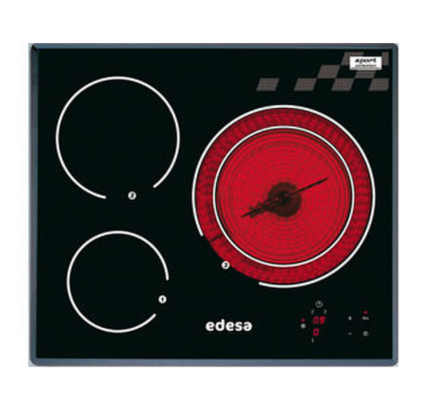 Edesa SPORT-VT330S Eingebaut Ceramic hob Schwarz Kochfeld