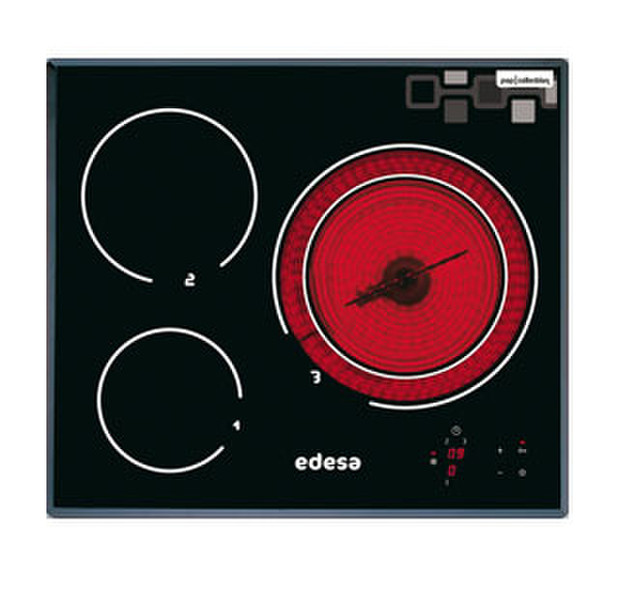 Edesa POP-VT330S Eingebaut Electric hob Schwarz Kochfeld