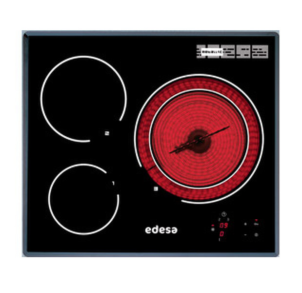 Edesa METAL-VT330S Eingebaut Ceramic hob Schwarz Kochfeld