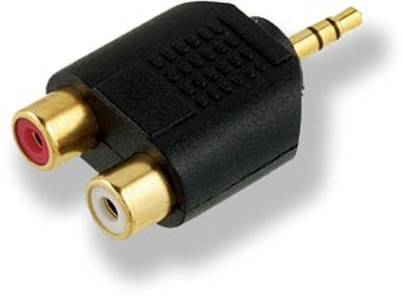 Eagle 3081381 Mini Stereo 2x RCA Schwarz Kabelschnittstellen-/adapter