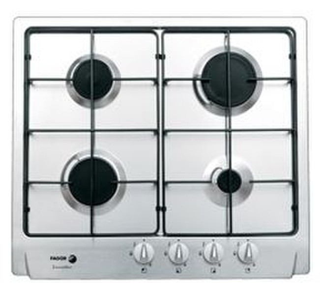 Fagor 5FID-4GL X (NAT) Встроенный Gas hob Cеребряный