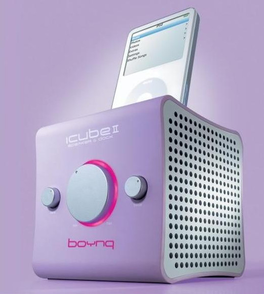 Boynq ICUBE II PINK 2.0channels 10W Pink docking speaker
